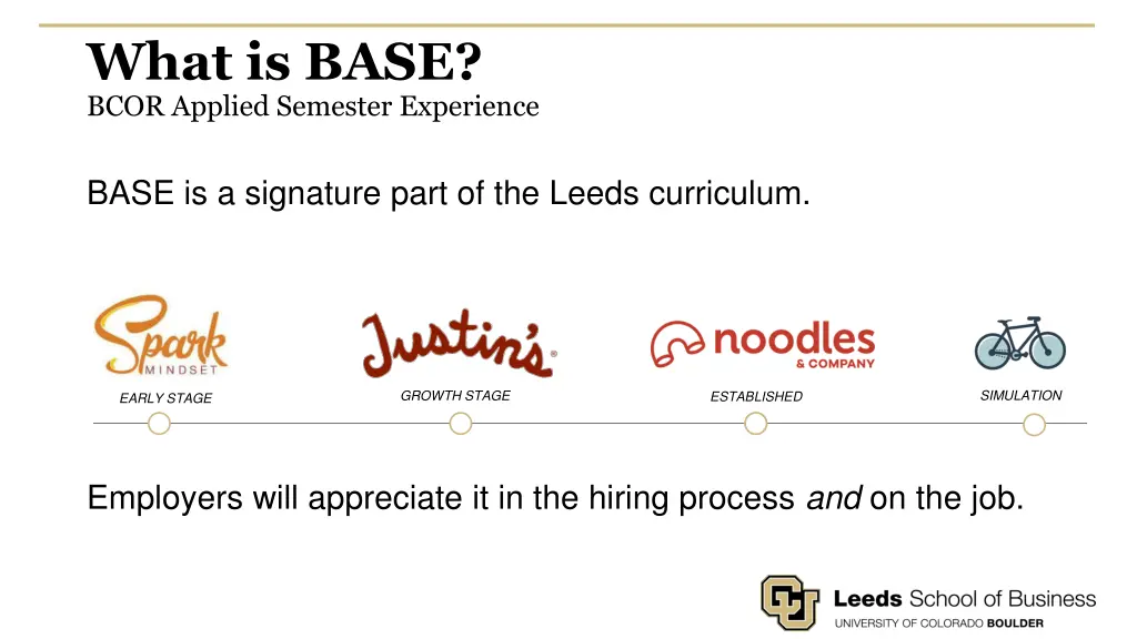 what is base bcor applied semester experience 1