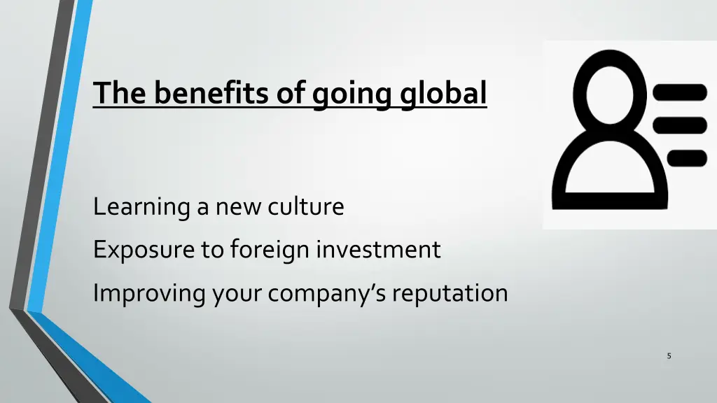 the benefits of going global