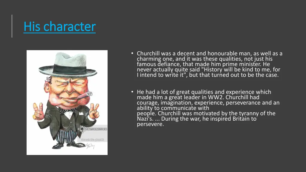 his character his character