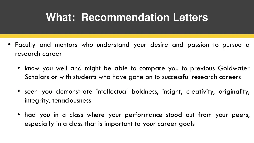 what recommendation letters