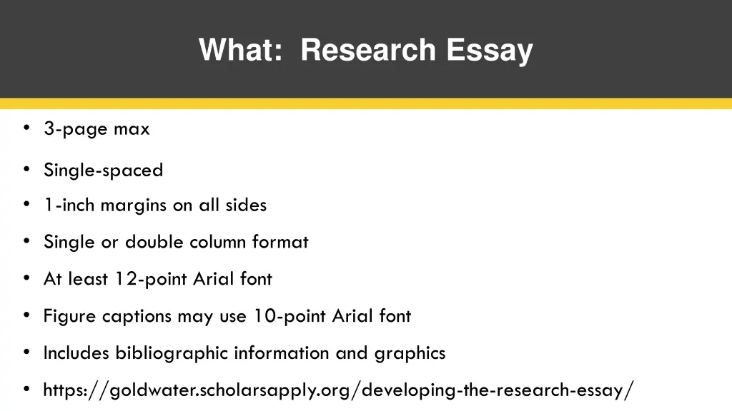 what research essay