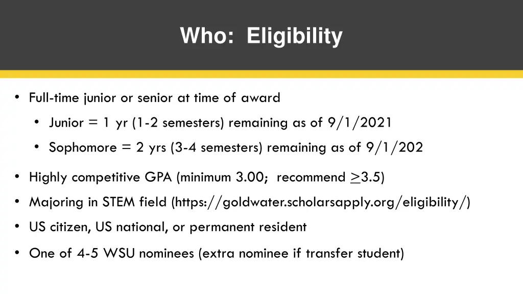 who eligibility