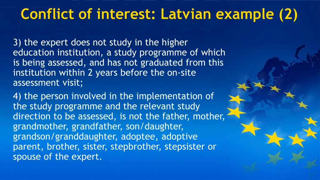 conflict of interest latvian example 2