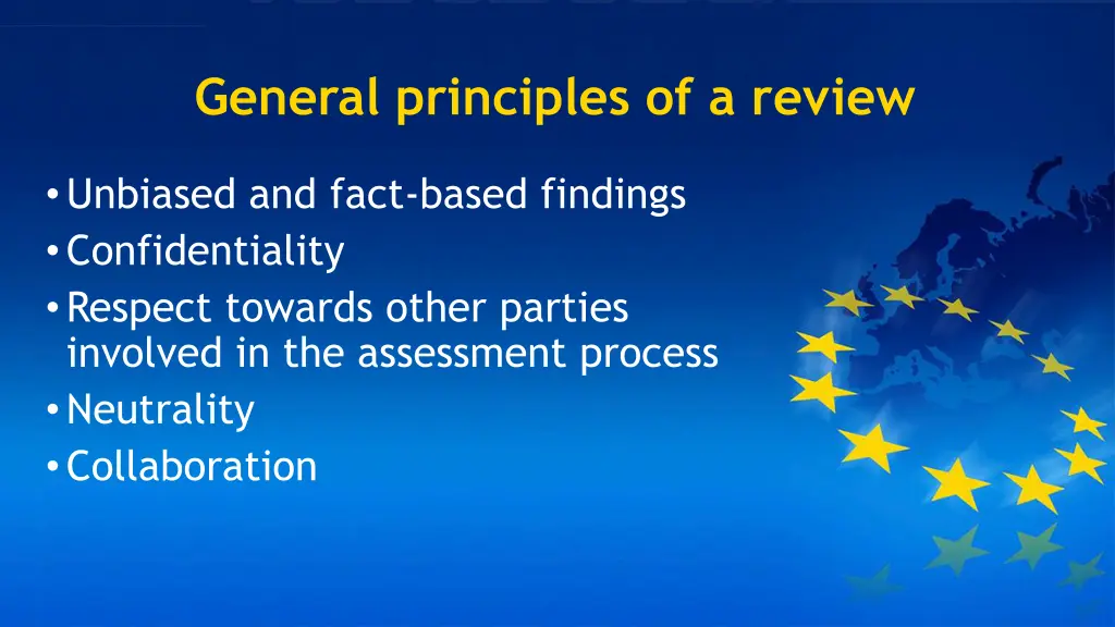 general principles of a review