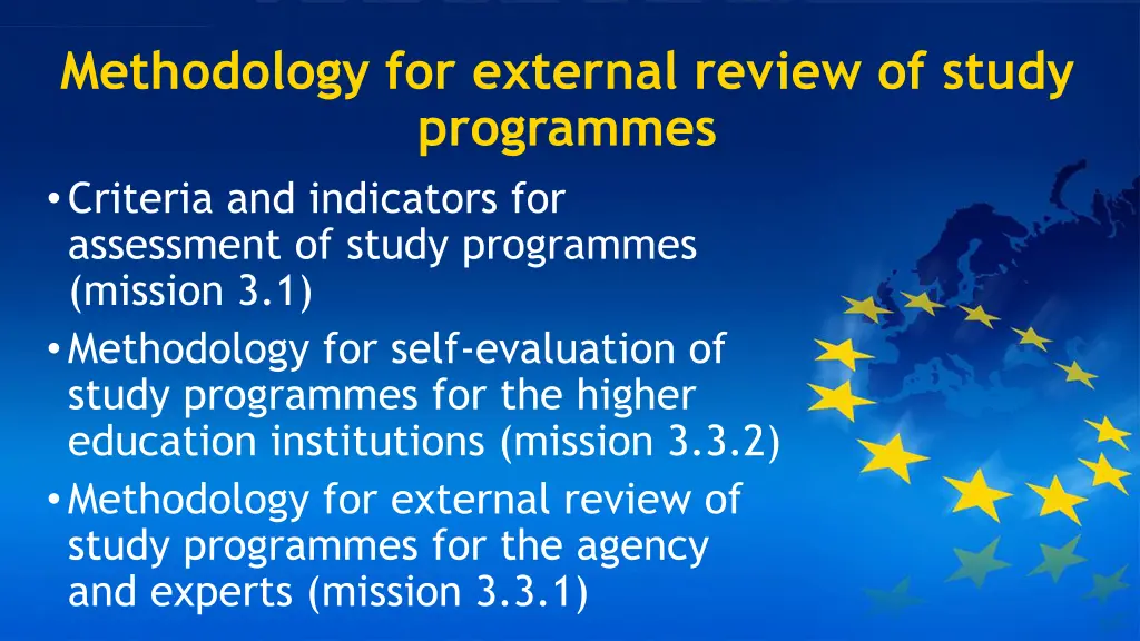 methodology for external review of study