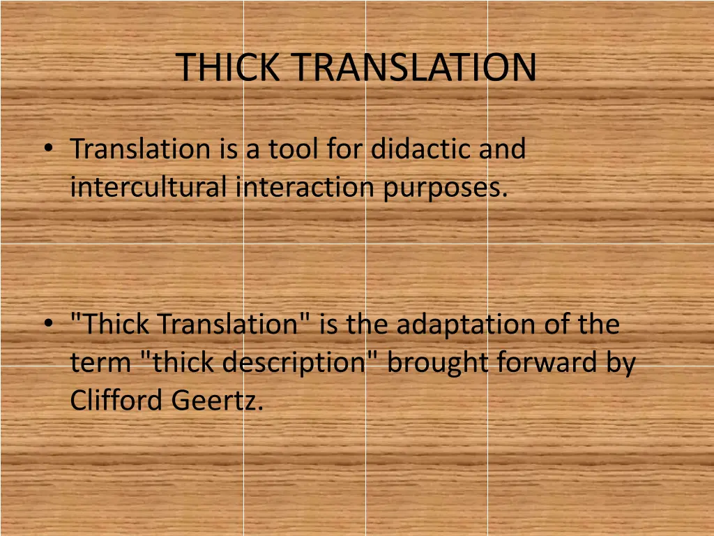 thick translation