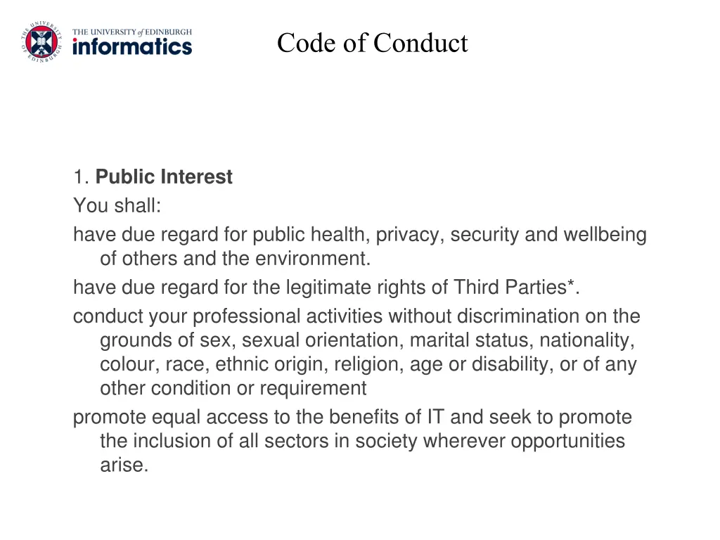 code of conduct