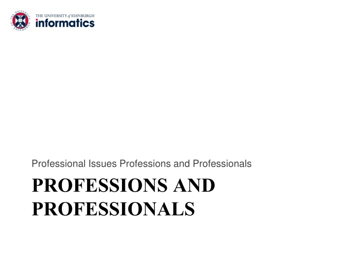 professional issues professions and professionals