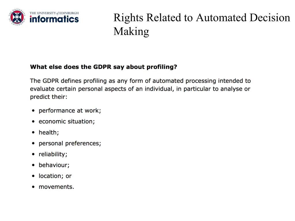rights related to automated decision making 2