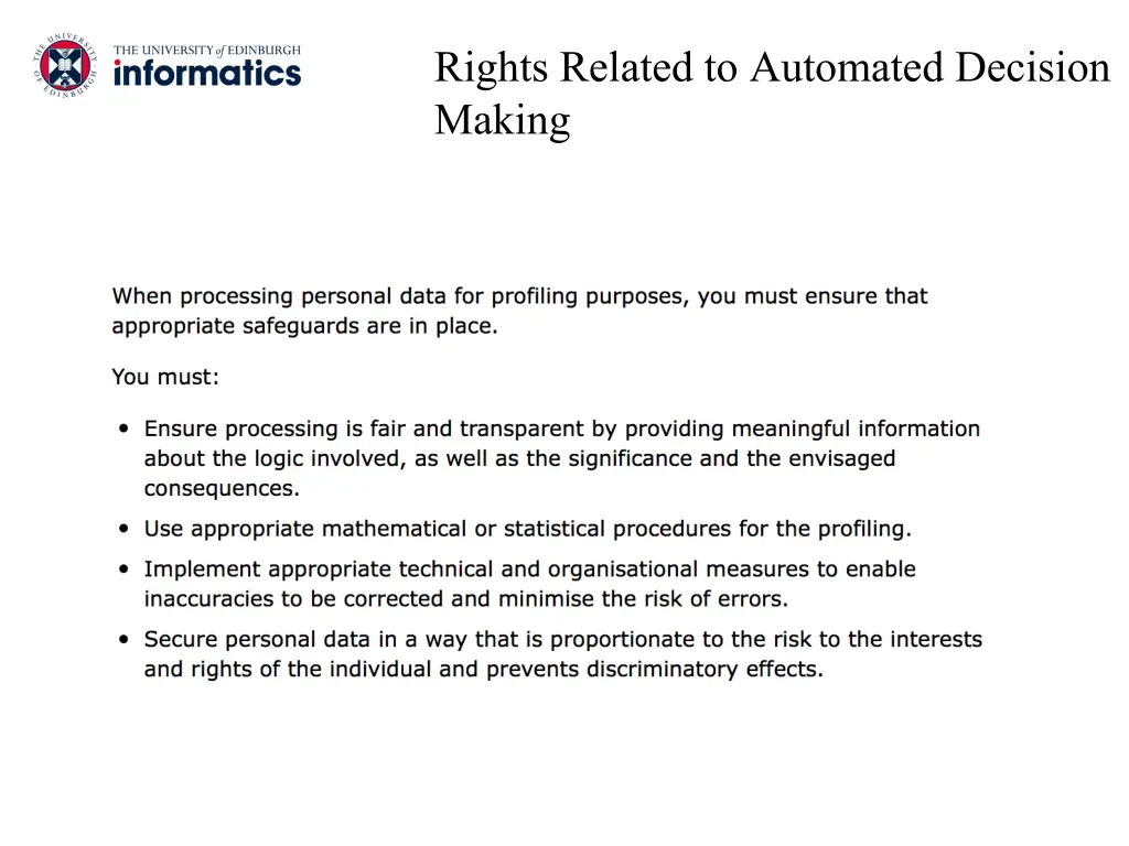 rights related to automated decision making 3