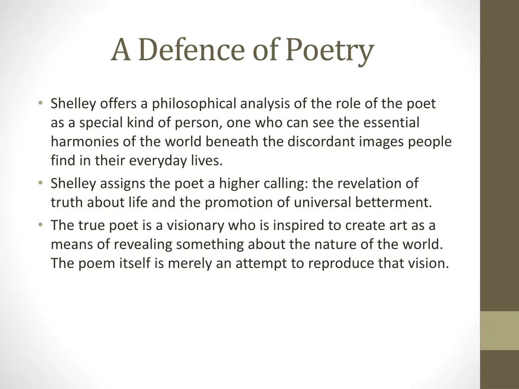 a defenceof poetry