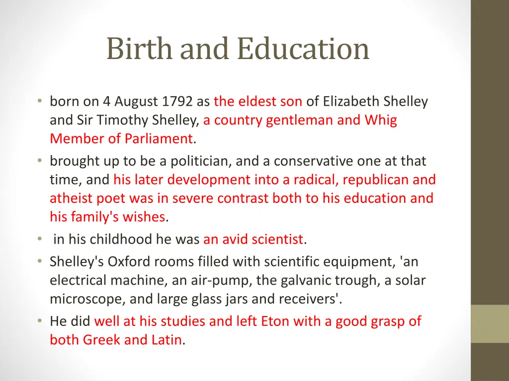 birth and education