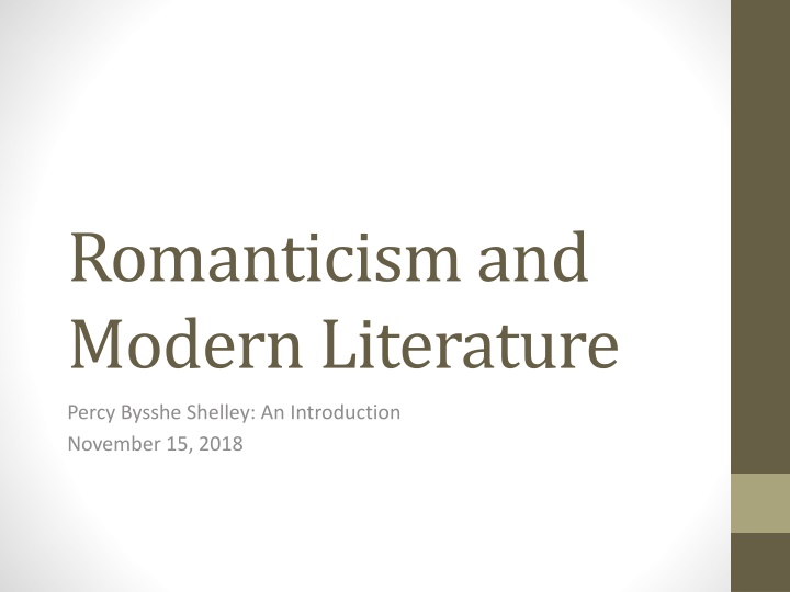 romanticism and modern literature