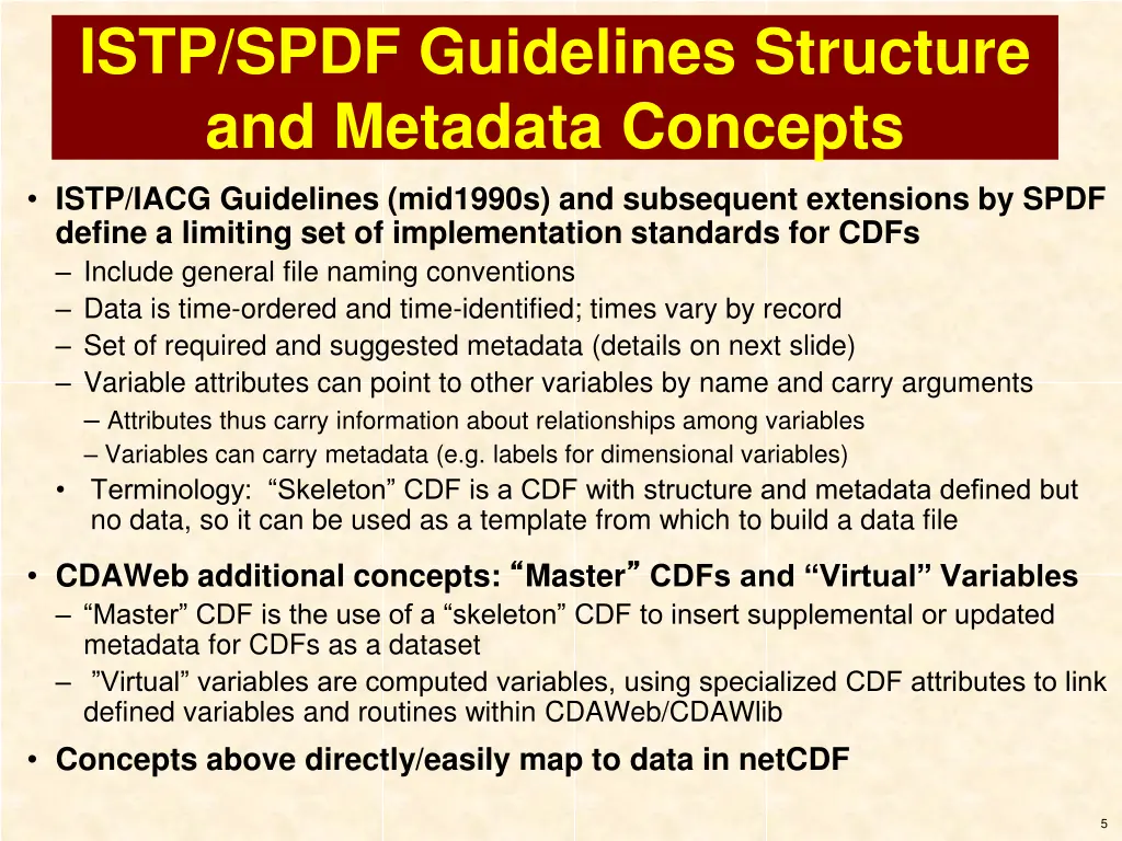 istp spdf guidelines structure and metadata