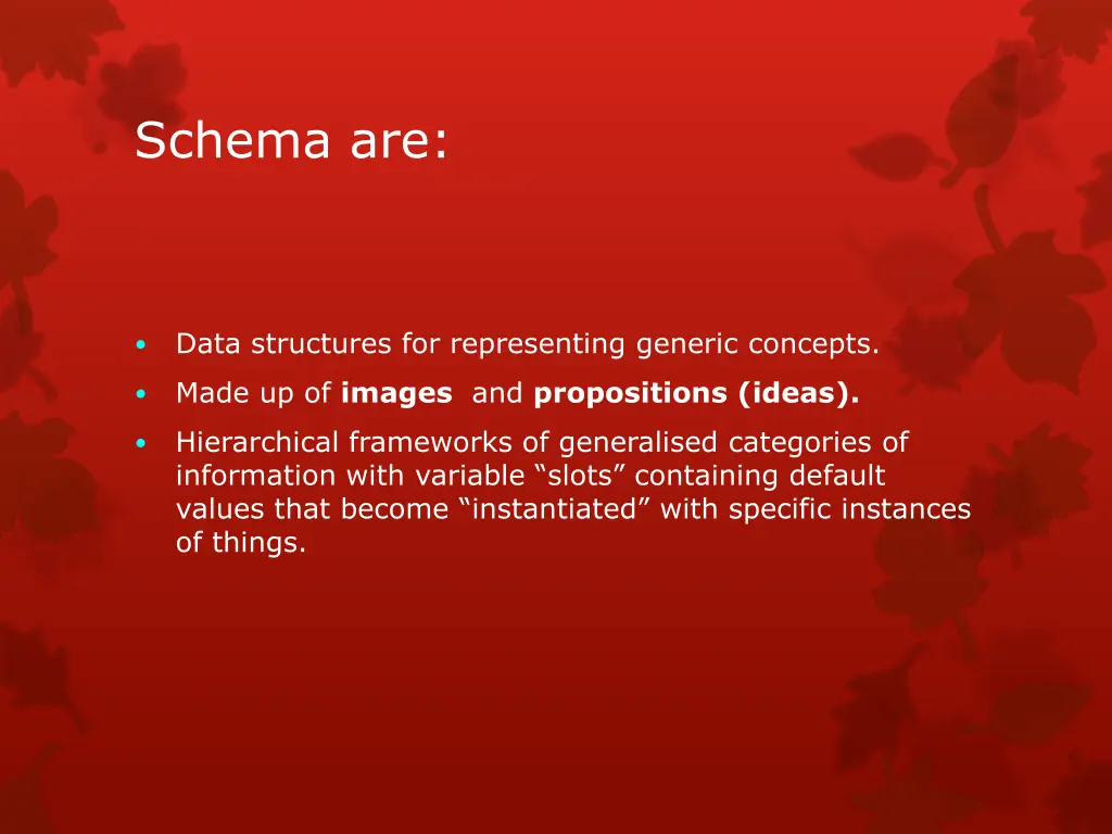 schema are