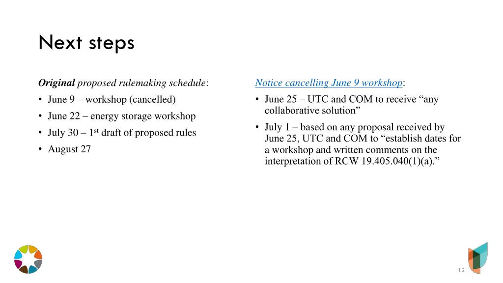 next steps