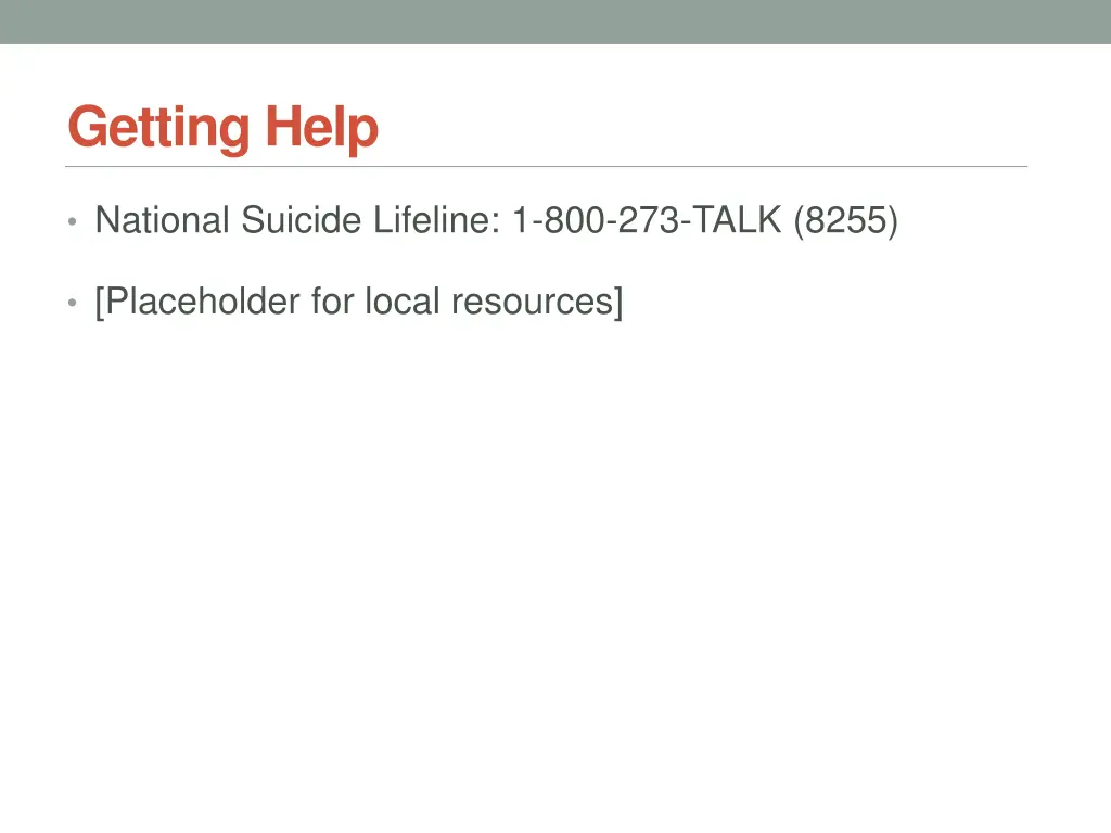 getting help