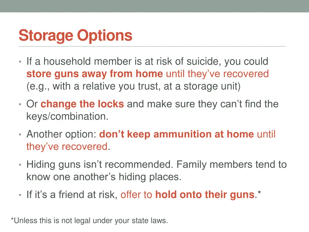 storage options