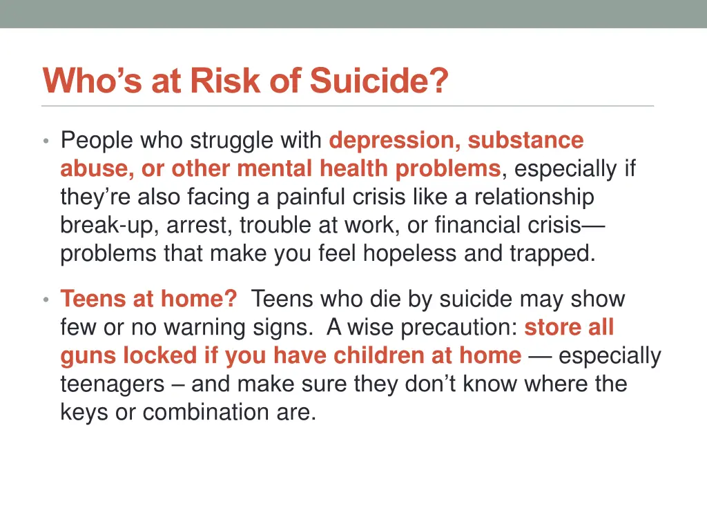 who s at risk of suicide