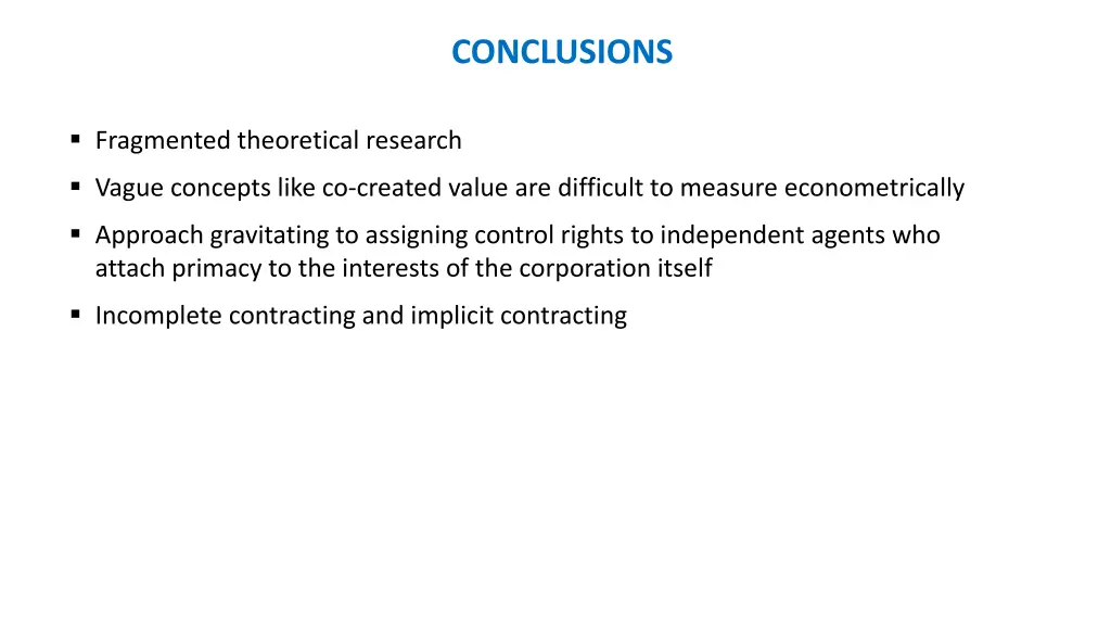 conclusions