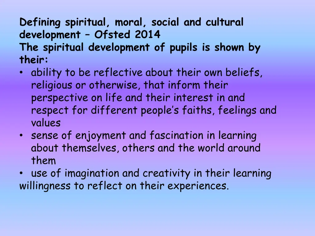 defining spiritual moral social and cultural