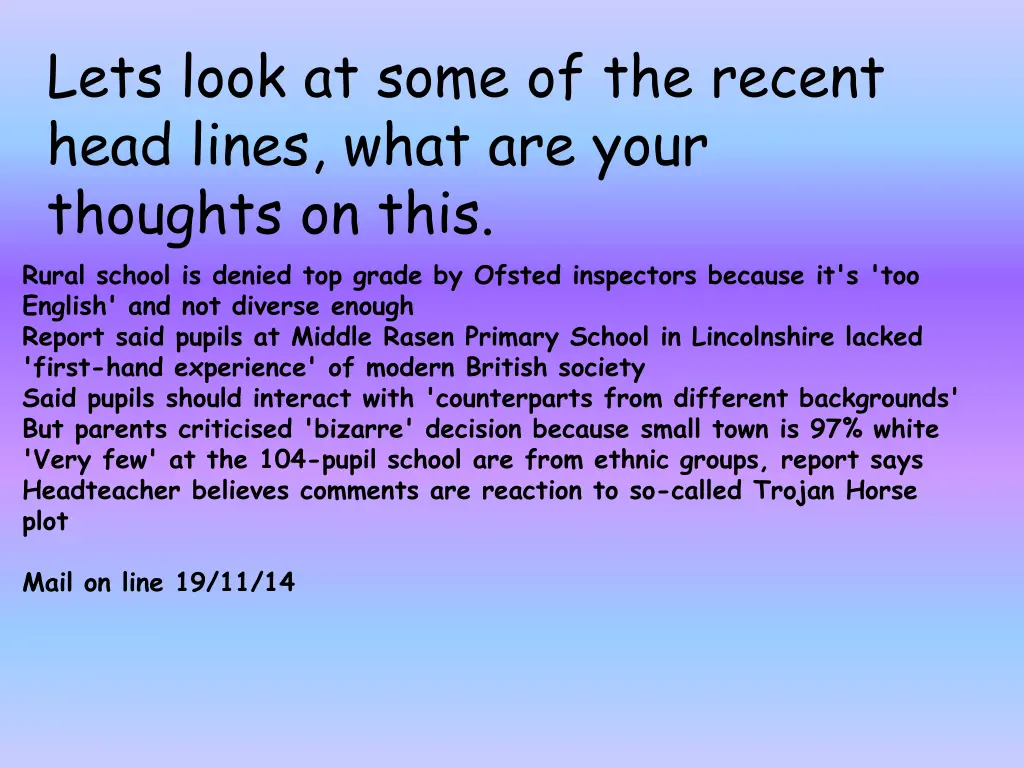 lets look at some of the recent head lines what