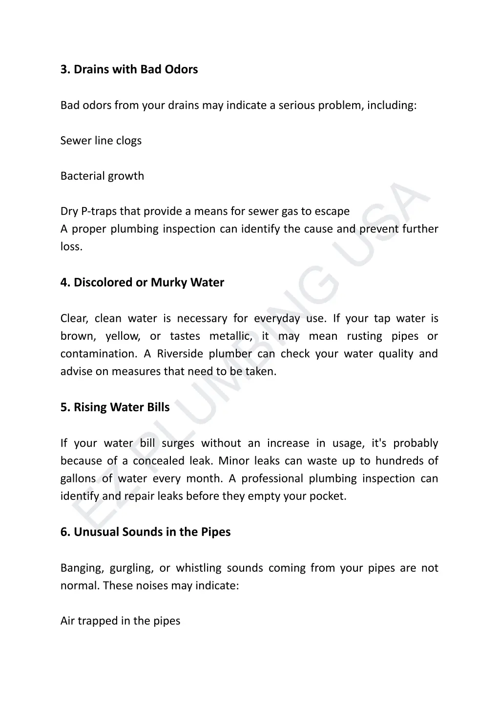 3 drains with bad odors bad odors from your