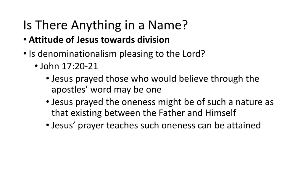 is there anything in a name attitude of jesus