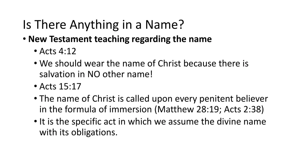 is there anything in a name new testament 10