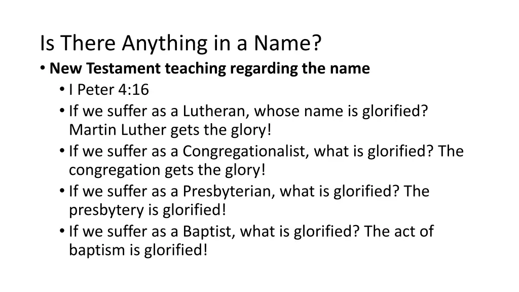 is there anything in a name new testament 4