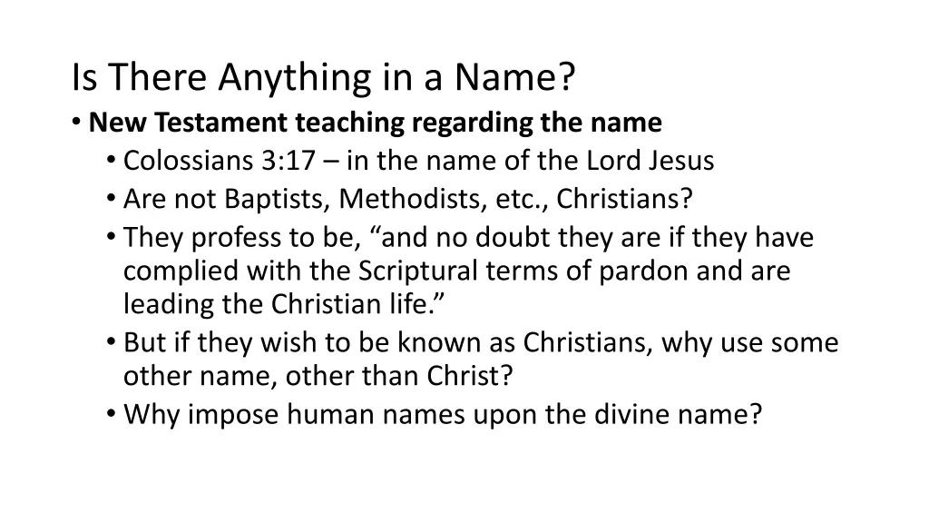 is there anything in a name new testament 5