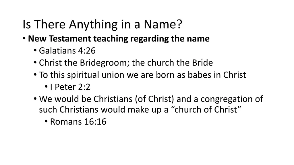 is there anything in a name new testament 9