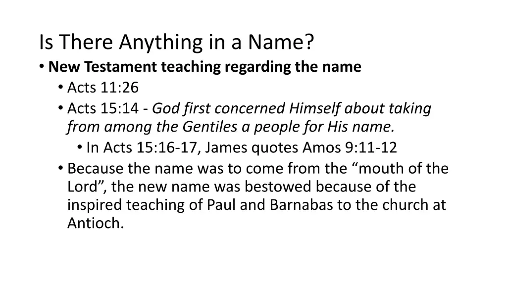 is there anything in a name new testament