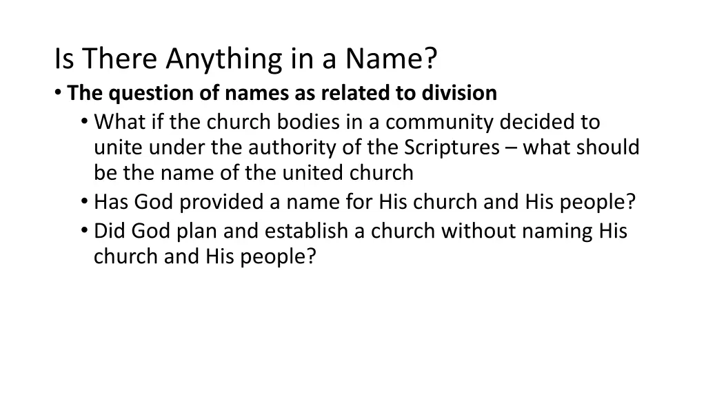 is there anything in a name the question of names
