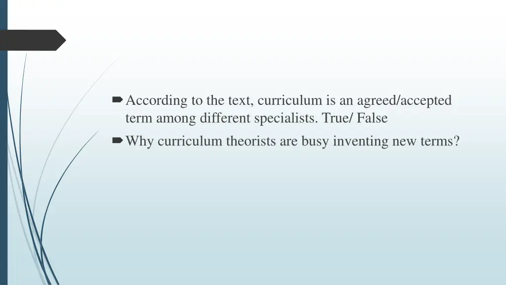 according to the text curriculum is an agreed