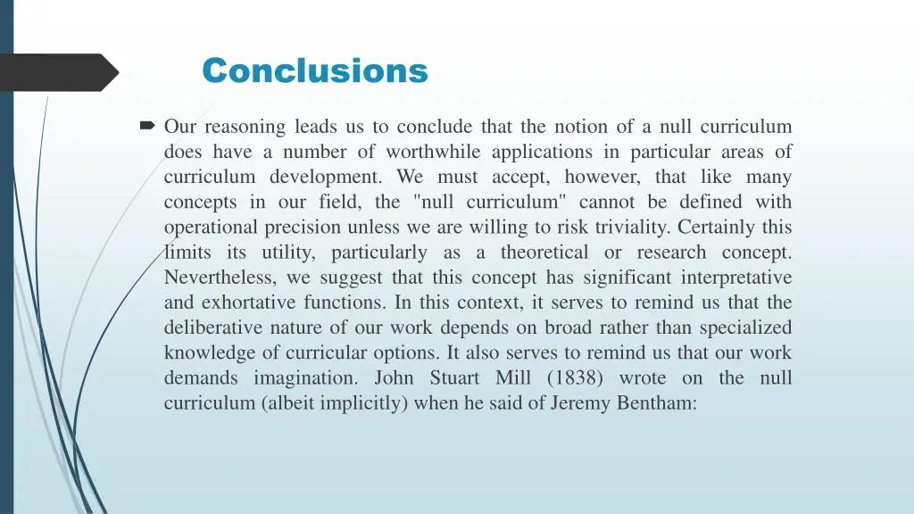 conclusions