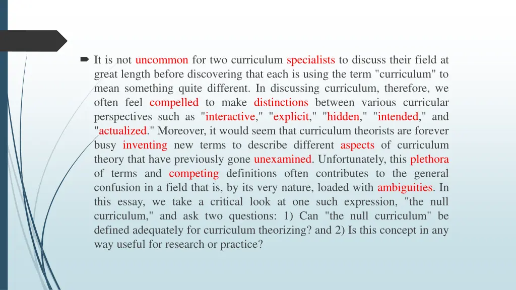 it is not uncommon for two curriculum specialists