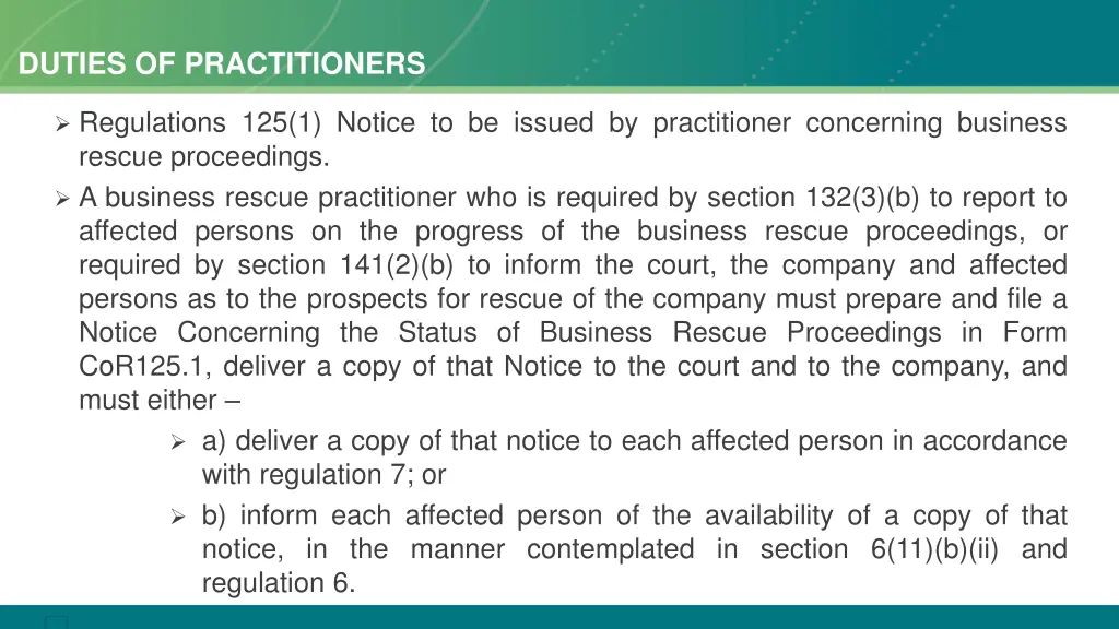 duties of practitioners