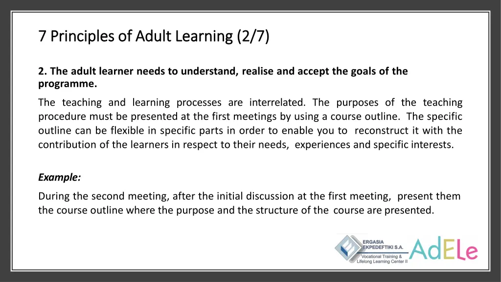 7 principles 7 principles of of adult 1