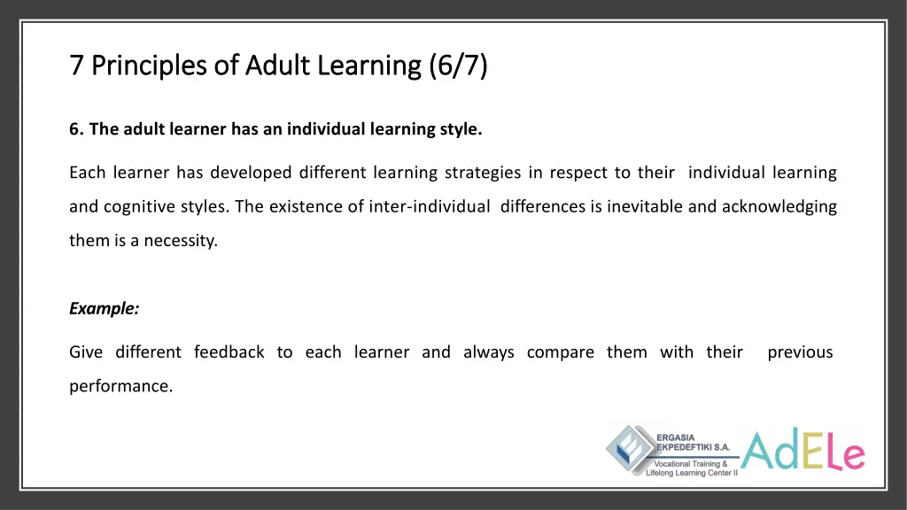 7 principles 7 principles of of adult 5