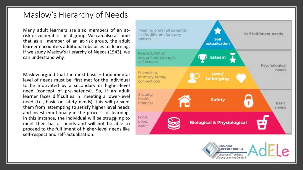 maslow s hierarchyofneeds