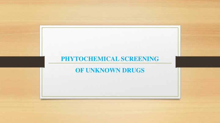 phytochemical screening