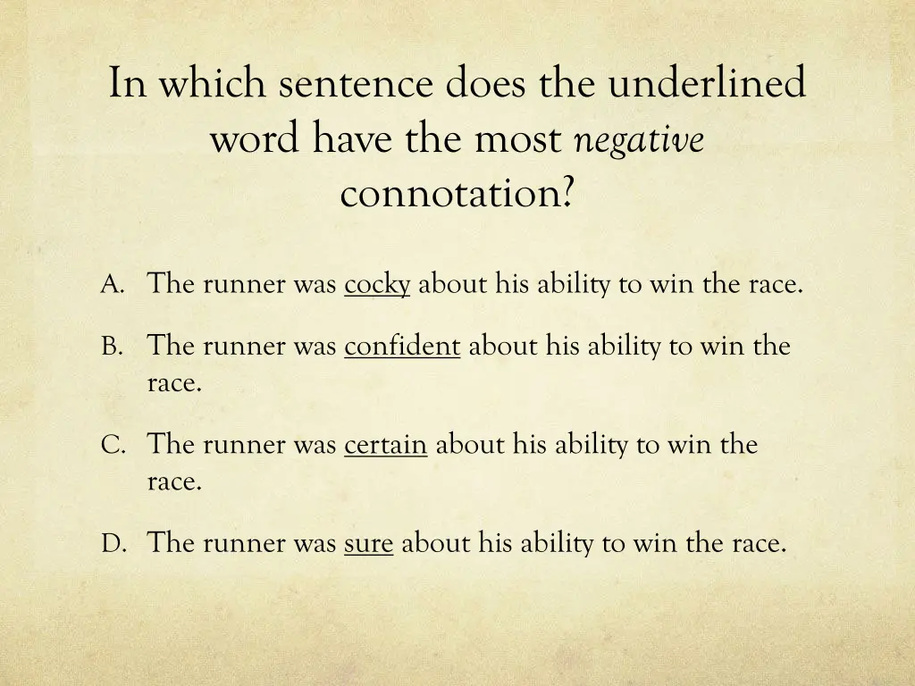 in which sentence does the underlined word have 2