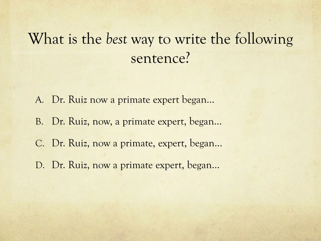 what is the best way to write the following
