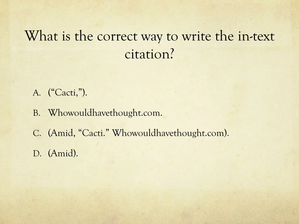 what is the correct way to write the in text