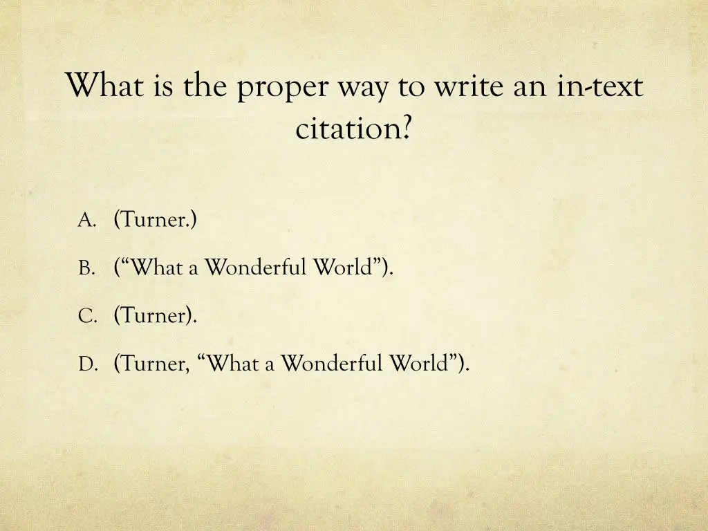 what is the proper way to write an in text