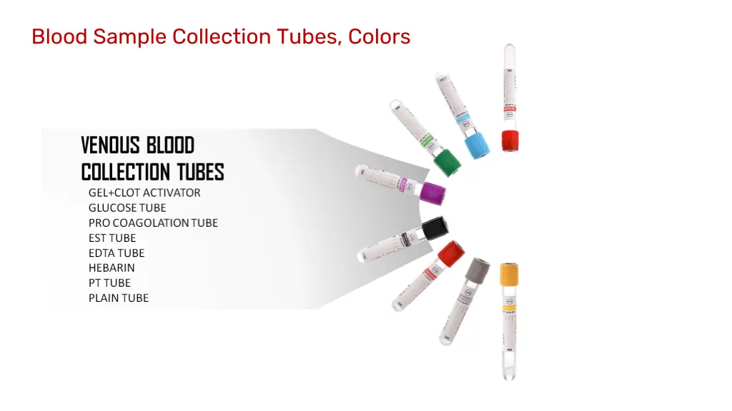 blood sample collection tubes colors