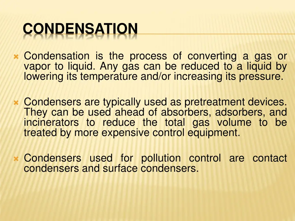 condensation
