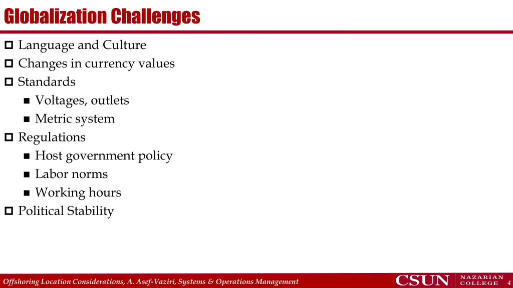 globalization challenges