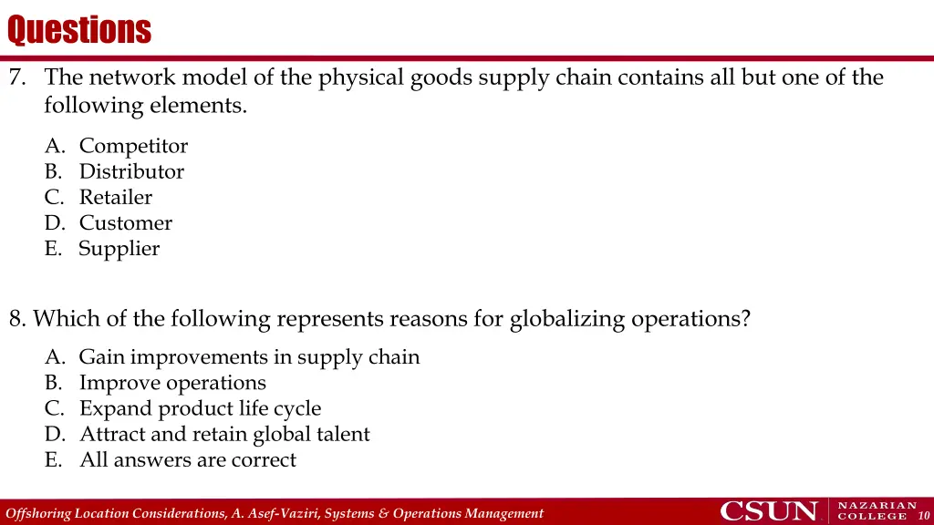 questions 3